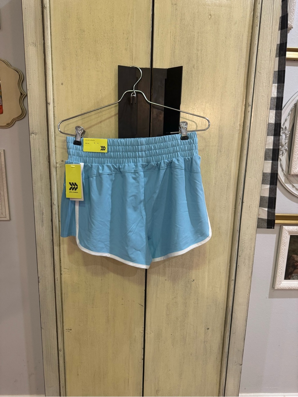 all in motion Light Blue Athletic Shorts with White Trim - Picture 2 of 2